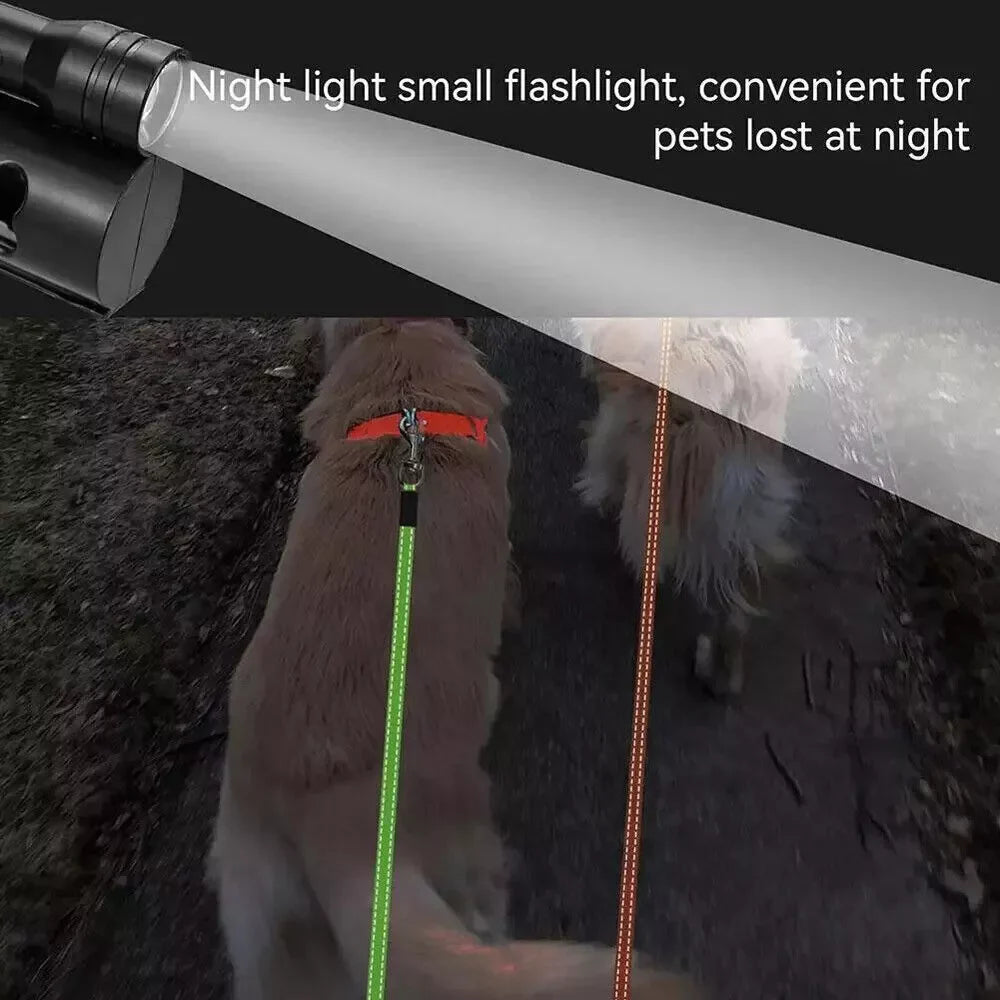 Dual Pet Leash Retractable Reflective Lead 360 Swivel Double Dog Walking Leash