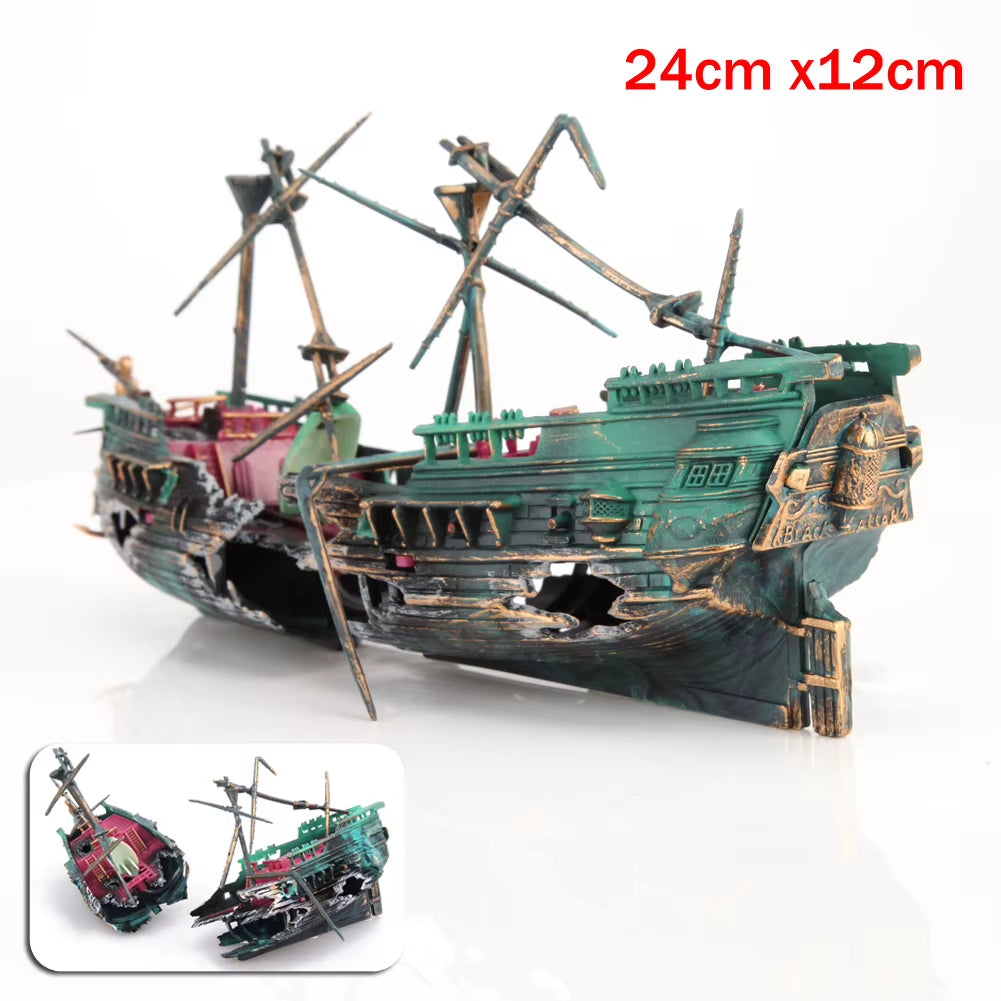 Aquarium Hollow Log Decor Multifunction Resin Fish Hiding Cave Non-Toxic Aquarium Dead Wood Decoration for Fish Tank Aquarium