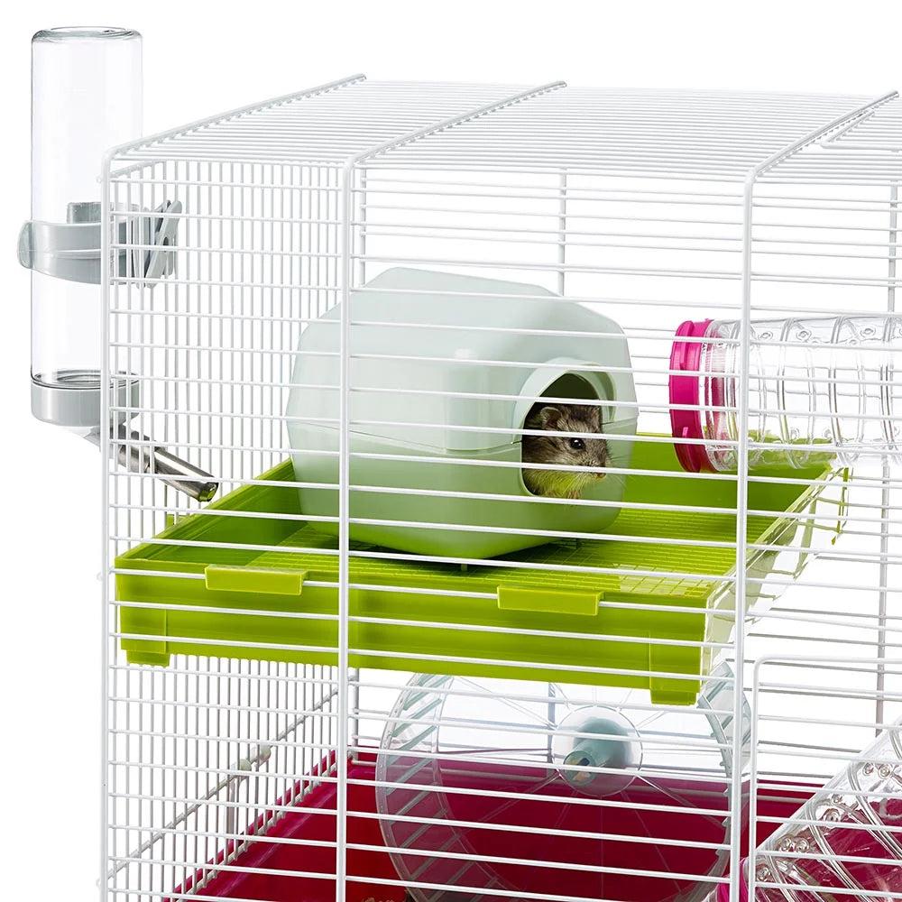 Laura Small Hamster Cage, Fun & Interactive Cage Measures 18.11L X 11.61W X 14.8H & Includes All Accessories