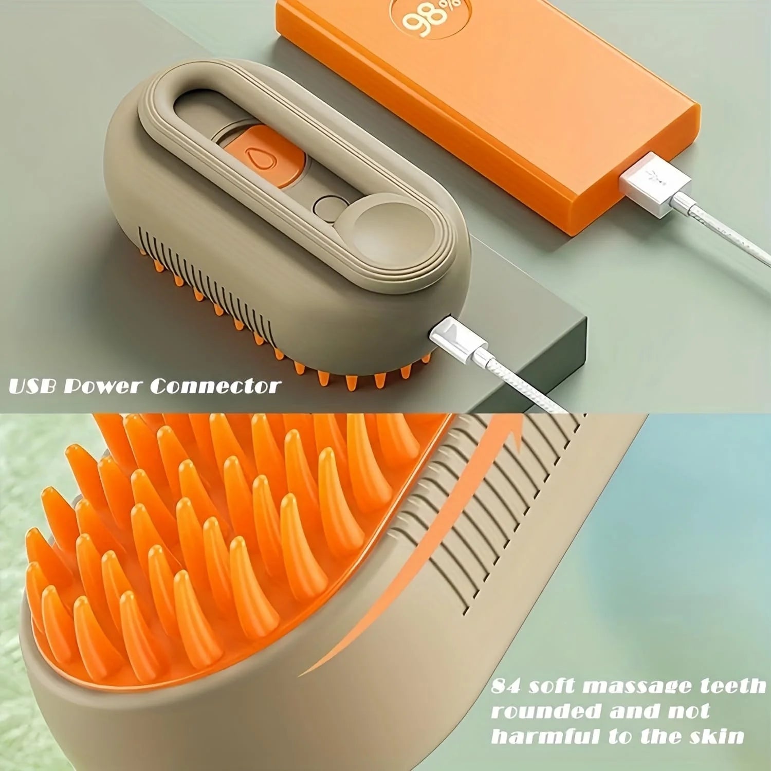 3-In-1 Cat Steam Brush, Spritz Defur Comb for Cats for Massaging and Cleaning Shedding Pets, Steam Cat Brush, Cloud Care Cat Brush for Long and Short Hair Cats and Dogs Grooming Tool