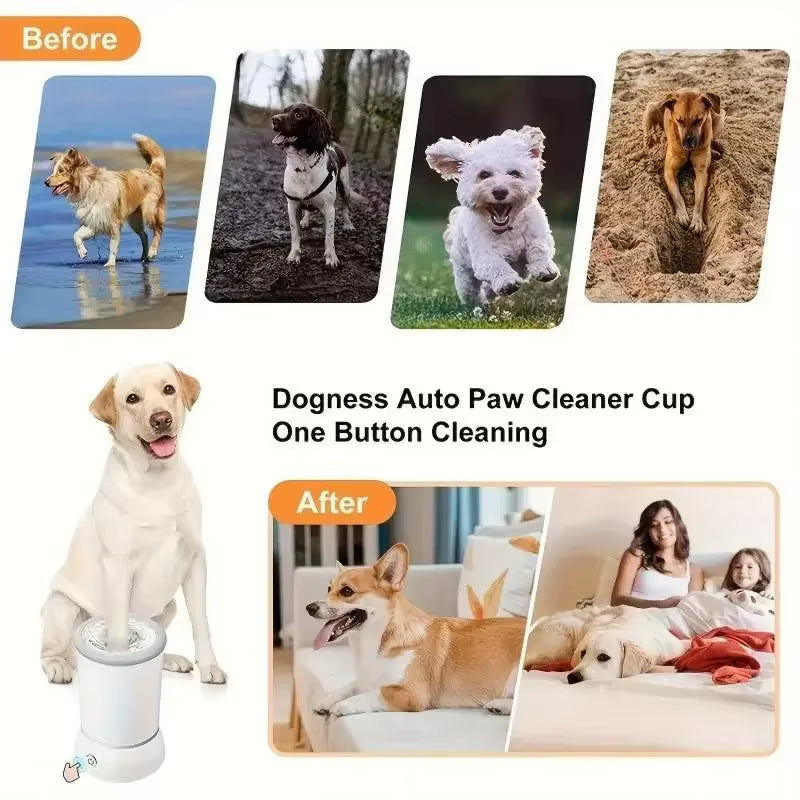 Pet Feet Washer Electrical Pet Paw Cleaner Automatic Dog Quick Low Cleaner Legs Foot Washer Cup Portable Noise Dog Cat Clean