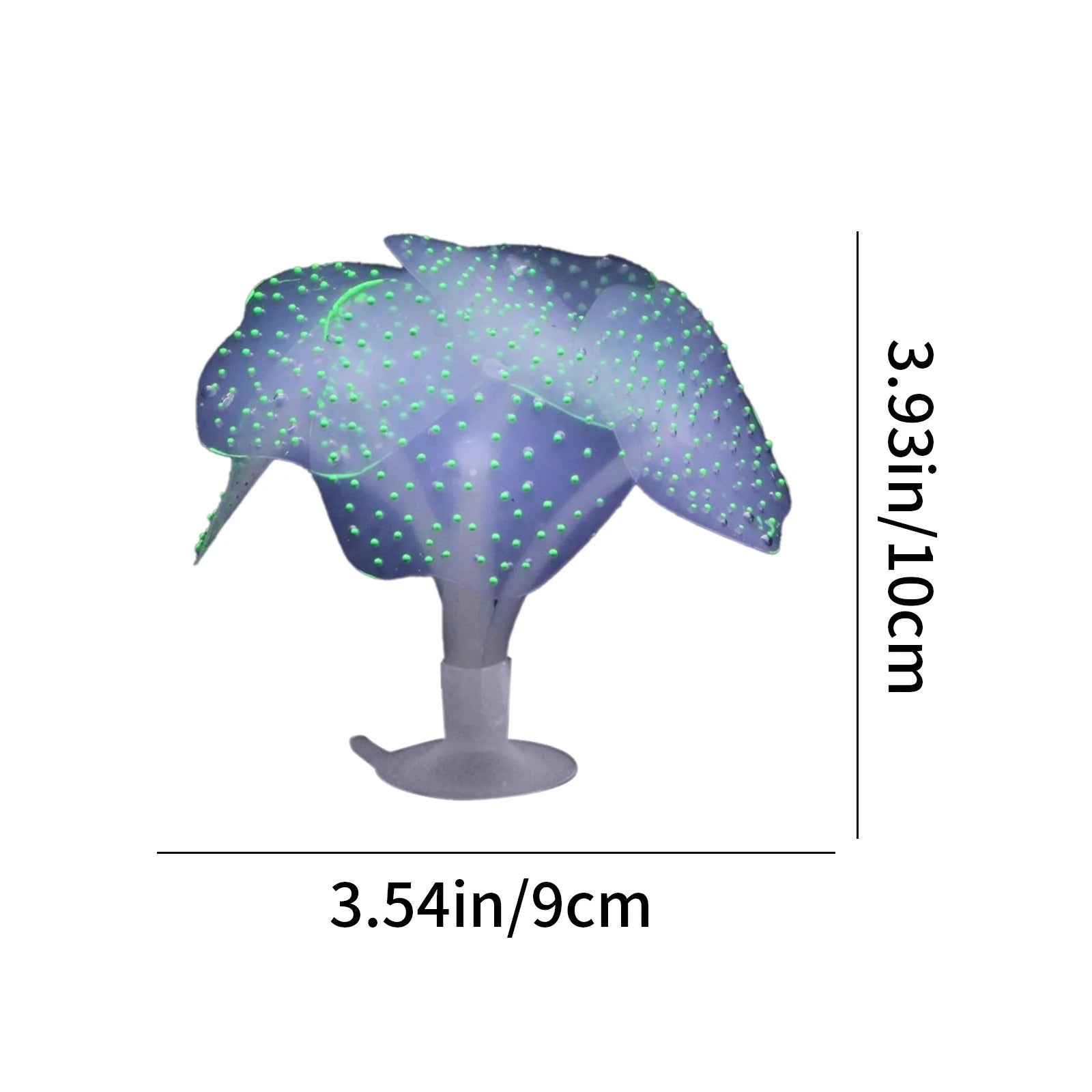 Aquarium Decorations - Fluorescent Coral Simulation Jellyfish Ornamental Fish Aquarium Decoration Supplies - Green