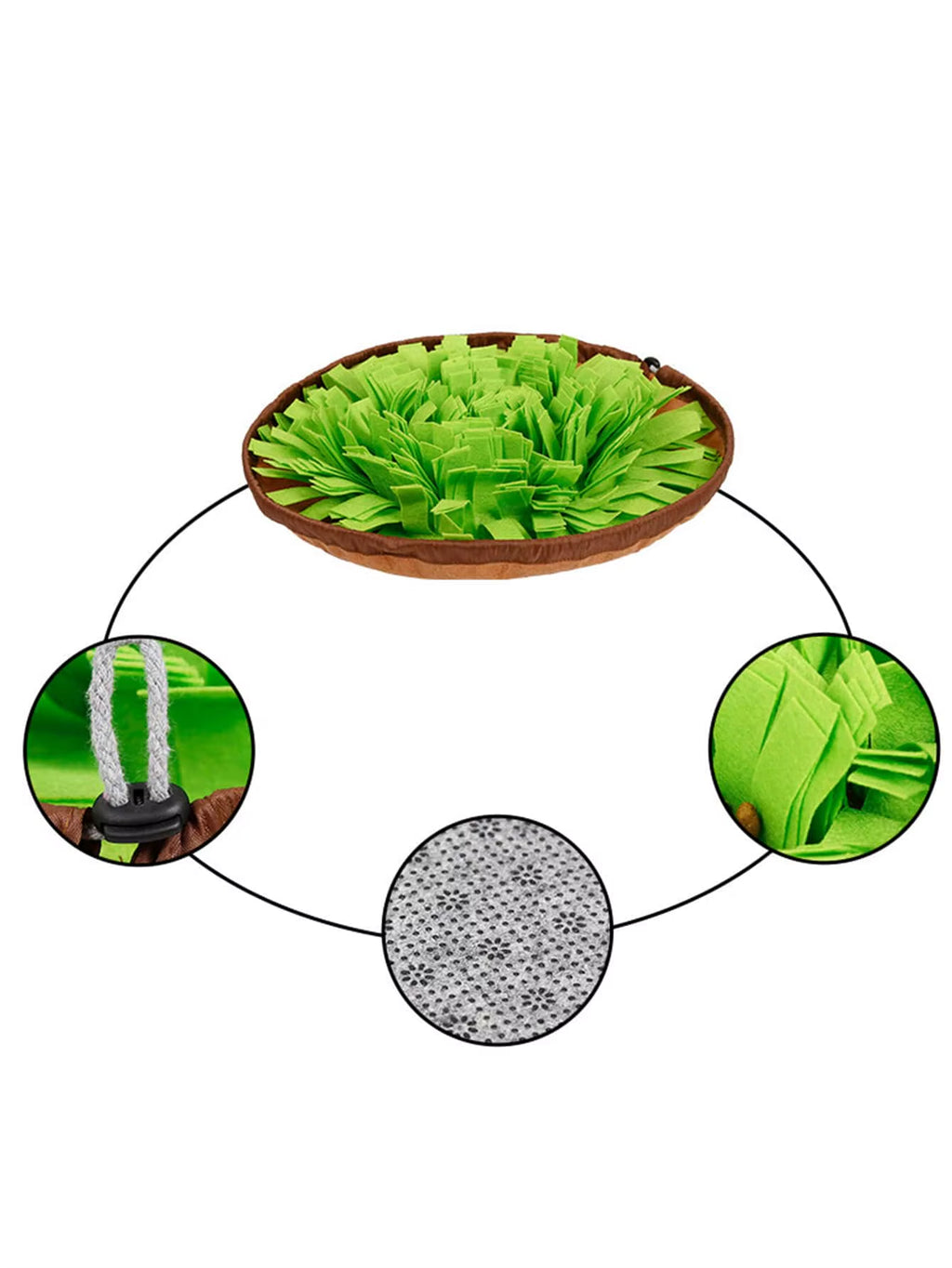 Pet Snuffle Mat for Dogs Nosework Feeding Mat Slow Feeder for Training and Stress Relief Encourages Natural Foraging Skills