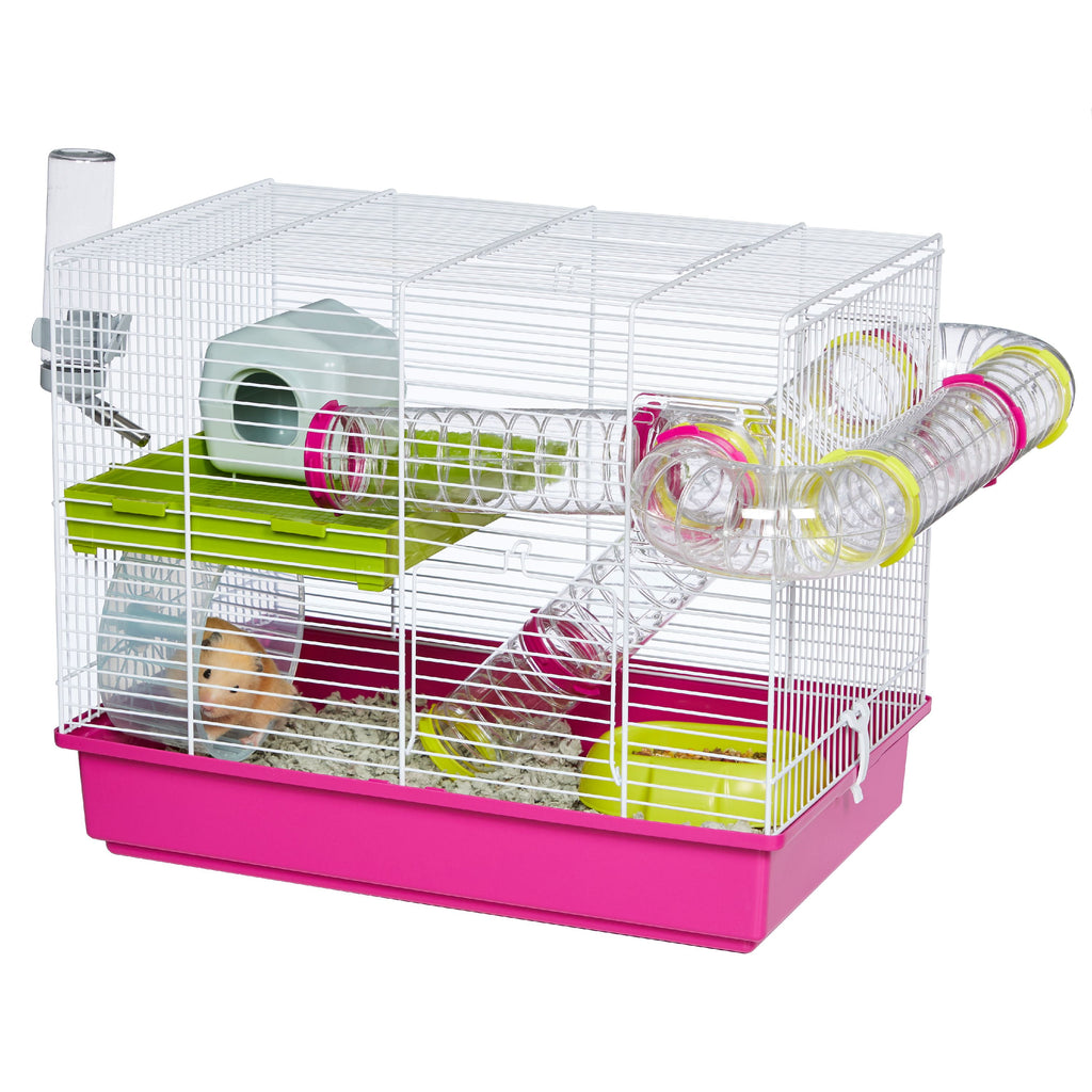 Laura Small Hamster Cage, Fun & Interactive Cage Measures 18.11L X 11.61W X 14.8H & Includes All Accessories