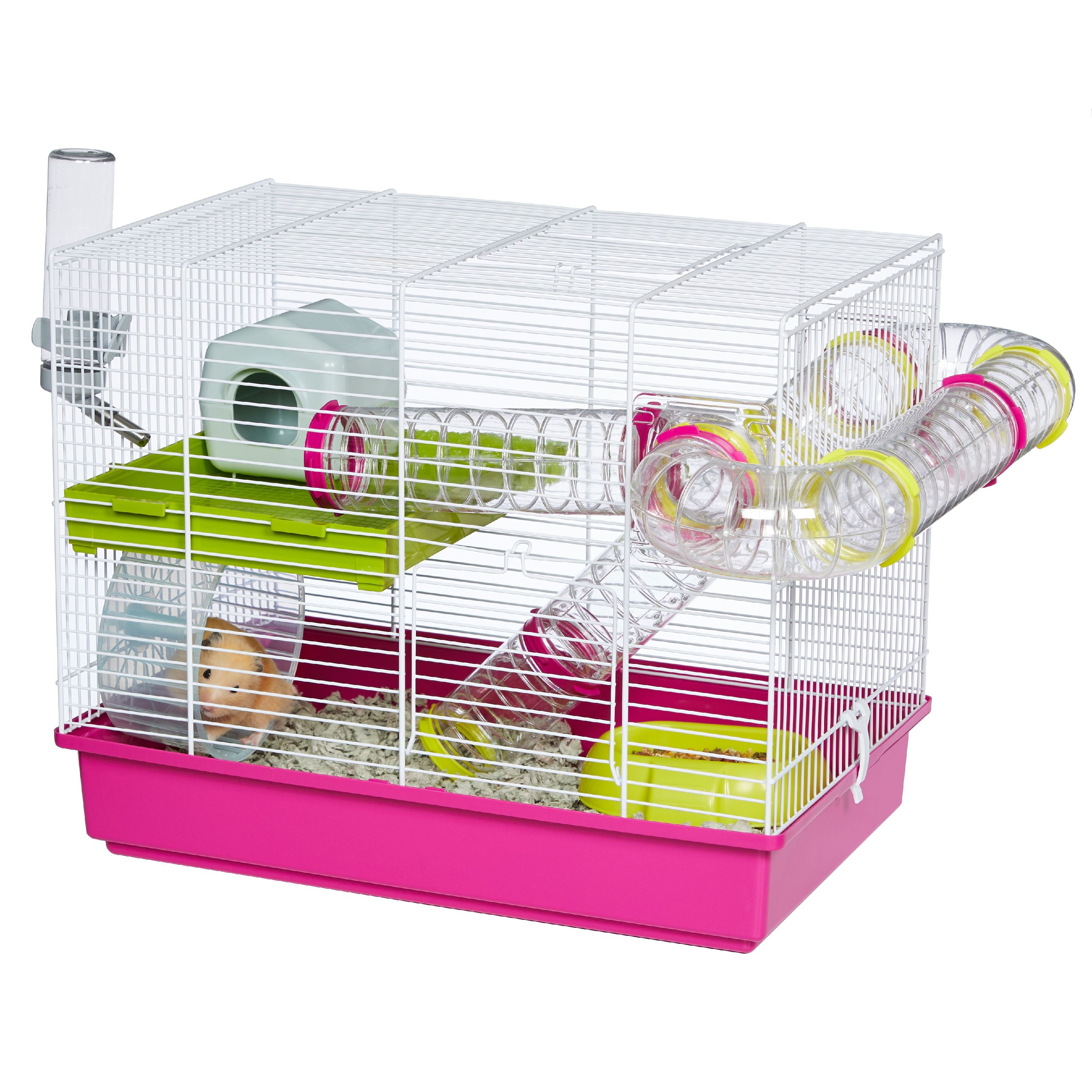 Laura Small Hamster Cage, Fun & Interactive Cage Measures 18.11L X 11.61W X 14.8H & Includes All Accessories