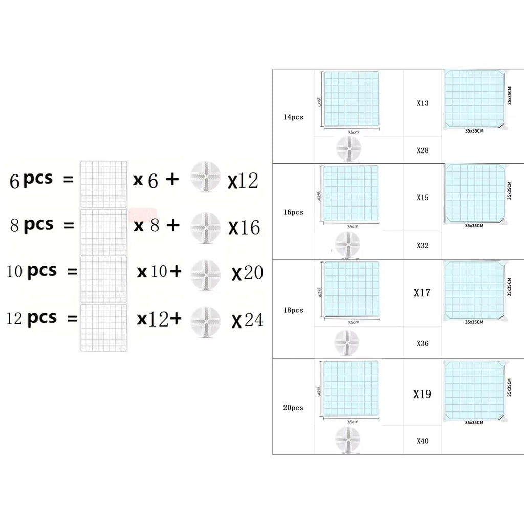White Pet Fence DIY Iron Mesh Can Be Freely Combined Cat Cage Dog Cage Hamster Cage Rabbit Cage
