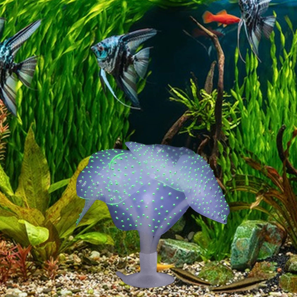 Aquarium Decorations - Fluorescent Coral Simulation Jellyfish Ornamental Fish Aquarium Decoration Supplies - Green