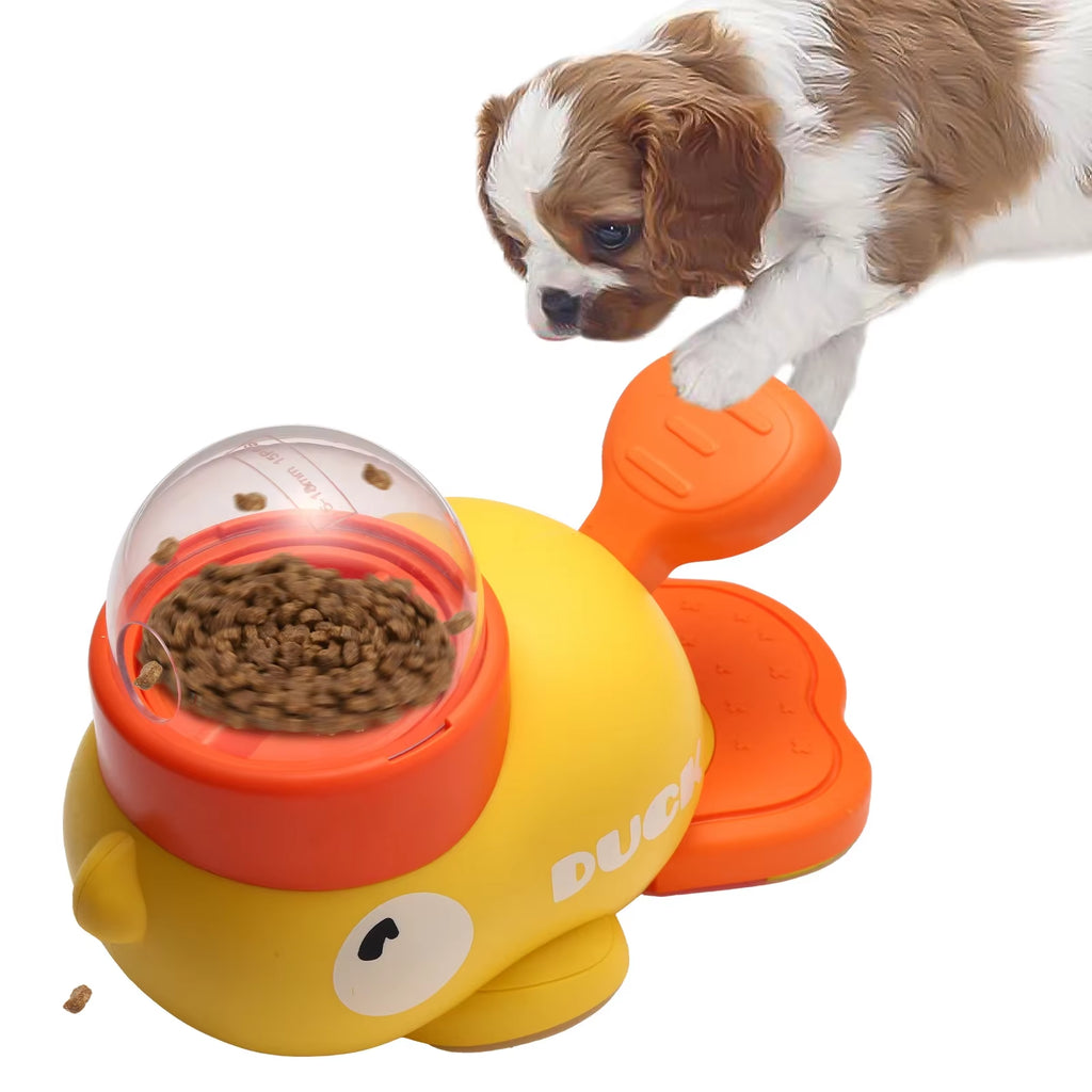 Feeders for Dogs Supplies Pet Intelligence Exercise Cartoon Little Yellow Duck Shape Interactive Dog Toy Anti-Slip Design Toys