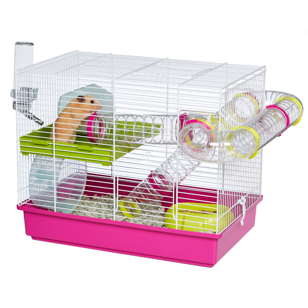 Laura Small Hamster Cage, Fun & Interactive Cage Measures 18.11L X 11.61W X 14.8H & Includes All Accessories